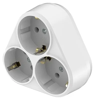 Imagen del producto de Braytron 3-fach Schuko Steckdosenadapter Typ F Weiß 250V 16A mit Kindersicherung