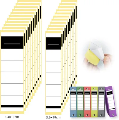 Imagen del producto de Etiquetas adhesivas para etiquetar, 100 unidades, 2 tamaños, para uso en oficina y archivo