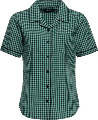 Produktbild von QUEEN KEROSIN Retro Hemdbluse Mit Reverskragen Mint Xs