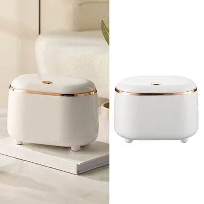 Imagen del producto de Mini cubo de basura, cubo de basura de escritorio, contenedor de residuos de escritorio, mini cubo de basura, cubo de basura de encimera, mini cubo de basura con tapa