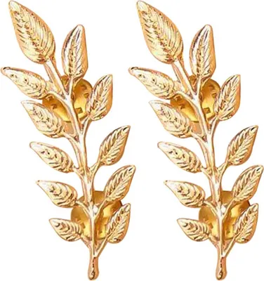 Produktbild von 1 Paar Anstecknadeln, leichte, robuste Konstruktion, glatte Oberfläche, Kleid-Revers-Brosche für Abendpartys-Golden