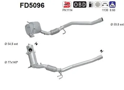Zdjęcie produktu dla Filtr Czastek Stalych Dpf Vw 2,0Tdi Euro 5