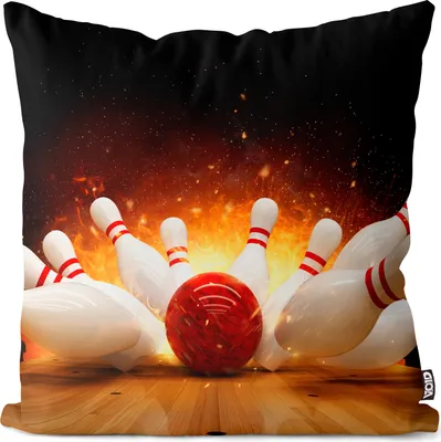 Produktbild von VOID Bowling Strike Bowlingbahn Kissenbezug Kissenhülle Sofakissen Kissen Deko Outdoor-Kissen Dekokissen