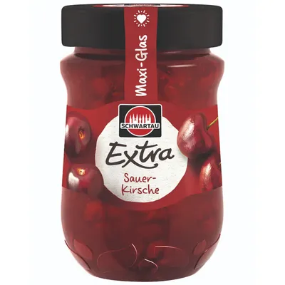 Zdjęcie produktu dla Schwartau Extra Sour Cherry Breakfast Fruit Spread Maxi Jar 600g