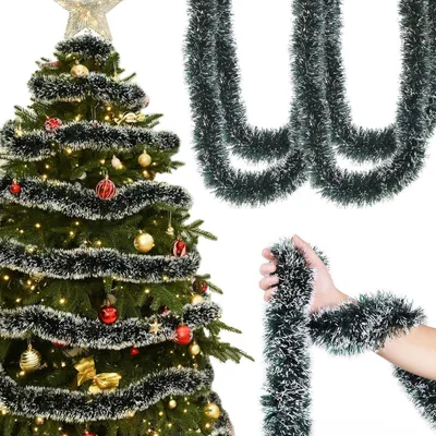 Produktbild von Weihnachtsgirlande Künstliche Tannengirlande 5 Stück 2m PVC Grün