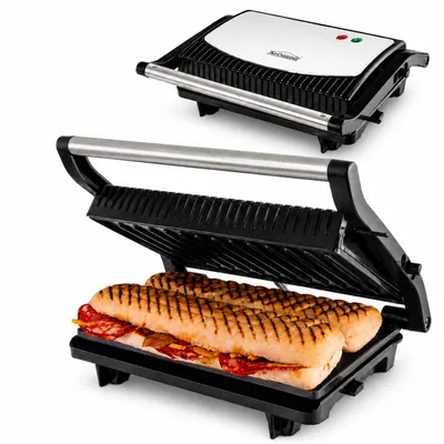 Zdjęcie produktu dla Opiekacz grill elektryczny AirDweller 1000W do kanapek i panini 180°, Obraz wygenerowany przez AI