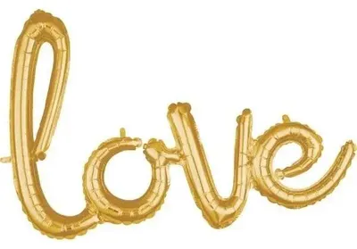 Image de Ballon en aluminium « Love » doré - Amscan
