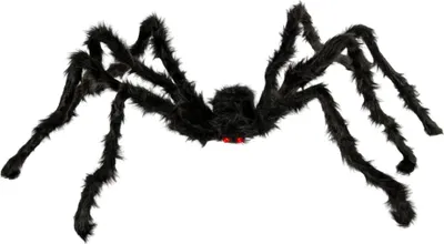 Produktbild von Schwarze Dekospinne mit roten LED Augen 128cm