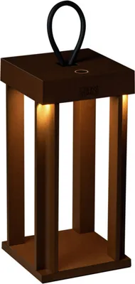 Produktbild von Konstsmide LED Laterne Cannes | rostfarben | Indoor/Outdoor | Aluminum| Akkulaufzeit bis zu 20h | 7819-970