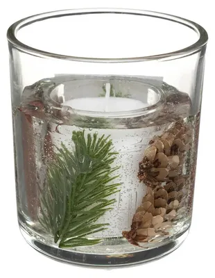 Obrázok produktu pre Gélová sviečka s vianočným vzorom, 90 g