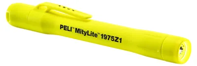 Produktbild von PELI MityLite 1975Z1: LED-Stiftlampe, Premium-Taschenlampe, ATEX- für Zone 1, hohe Qualität für Industrie, Handwerker, Feuerwehr, IP68 wasserfest, 94 Lumen, Farbe: Gelb