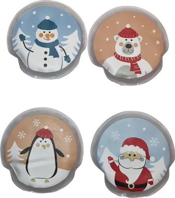 Zdjęcie produktu dla ocona ogrzewacz do rąk ogrzewacz kieszonkowy ogrzewacz do torebki ogrzewacz wielokrotnego użytku ogrzewacz zestaw 4 (XMAS 2)