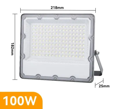 Obrázek produktu pro LED reflektor – venkovní osvětlení – 100 W, 1 kus – stupeň krytí IP66 – 6000 K (studená bílá) – 85–265 V – šedá barva