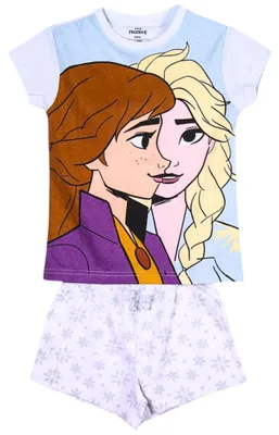 Produktbild von Schlafanzug kurz Disney Frozen Elsa & Anna Hellblau 98 cm