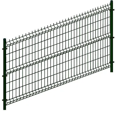 Image de Clôture en treillis soudé double fil, dimensions 2500 x 1530 mm, galvanisée. Fil de 4 mm, mailles de 55 x 200 mm
