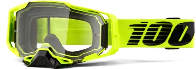Image de lunettes de motocross 100% Armega couleur : noir/jaune fluo