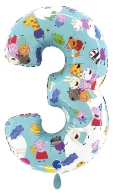 Produktbild von Grabo 1 Balloon XL - Peppa Pig - Number Three