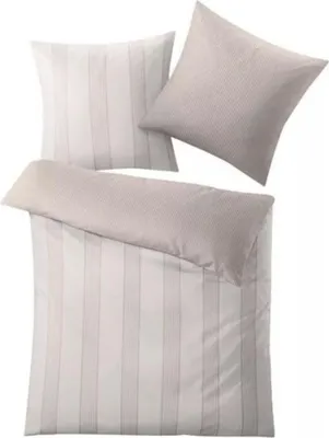 Produktbild von Kleine Wolke 6293271954 Bettwäsche Lina, Maße: 155 x 220 cm und 80 x 80 cm, Farbe: Taupe