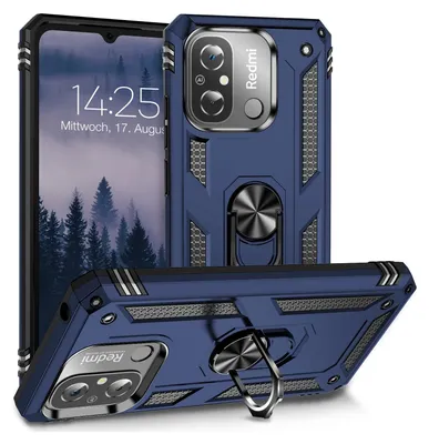 Produktbild von Armor Outdoor Handyhülle für Xiaomi Redmi 12C Handy Panzer Case Cover Schutzhülle Farbe: Blau