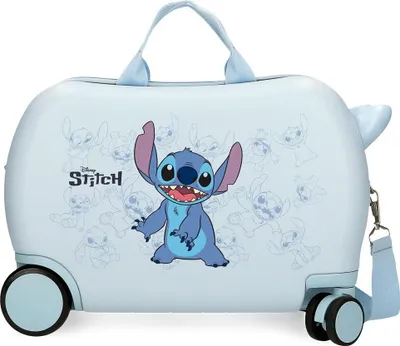 Produktbild von Joumma Bags Sitzkoffer Ziehkoffer Kinderkoffer Kinder Hartschalen Koffer Disney Stitch Hellblau