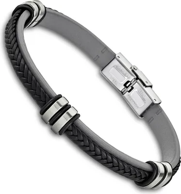 Produktbild von Lotus Style Leder Armband LS1829-2/4 Damen/Herren grau schwarz JLS1829-2-4