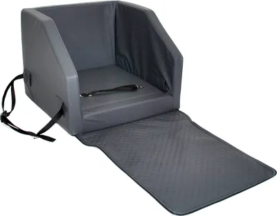 Produktbild von Hundeautositz Beno Hundesitz Hundebett Autokörbchen Autositz Kunst Leder Grau S 55x55 cm