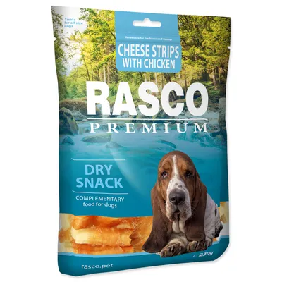 Zdjęcie produktu dla Rasco Premium Paski serowe zawijane w kurczaka, przysmak 230g