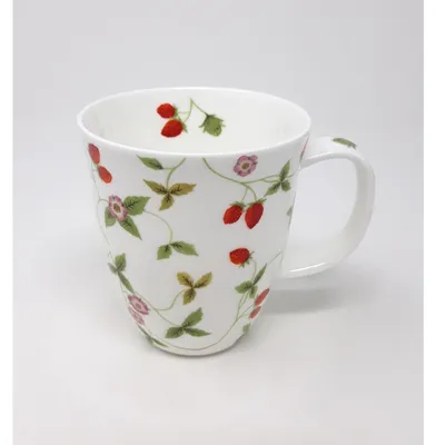 Zdjęcie produktu dla Filiżanka, kubek MIRELLA Truskawki, pojemność 350 ml, porcelana, biały, czerwony, zielony, TeaLogic
