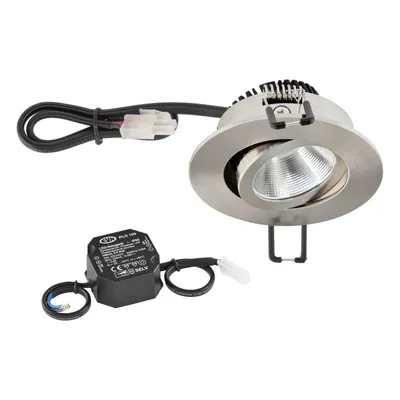 Produktbild von P-LED Deckeneinbauleuchte 230V rund edelstahl PC20N61340