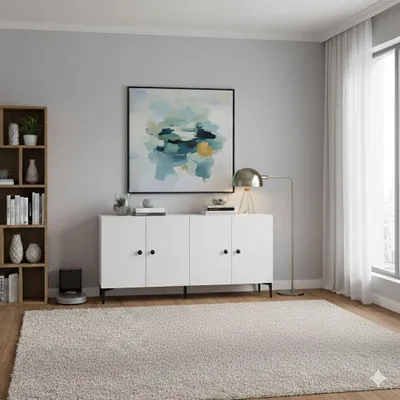 Produktbild von Skye Decor, Hochwertiger Konsolentisch (3 Stück), Saphir-Eiche, 150 cm, 100% Melamin