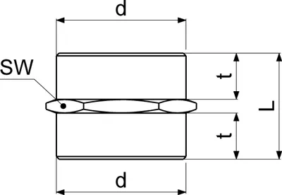 Produktbild von JS NIPPEL AGxAG                   BEIDSEITIG 1 1/2",MESSING