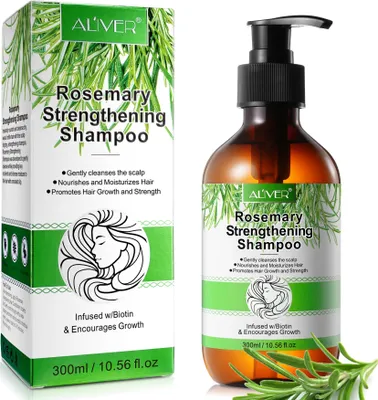 Produktbild von Shampoo Rosmarin Mint Kopfhaut Pflege für Haarwachstum gegen Haarausfall Vegan 300ml