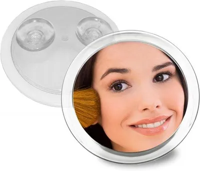 Produktbild von Famanu Make-upspiegel 5x Vergrößerung mit Saugnapf - 15 cm Durchmesser