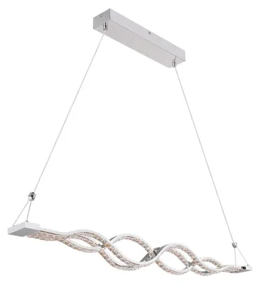 Produktbild von LED Hängeleuchte, Glaskristalle, Fernbedienung, dimmbar