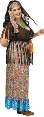 Produktbild von K31472312-48-50 Damen Hippy Kleid lang Hippykostüm Gr.48-50