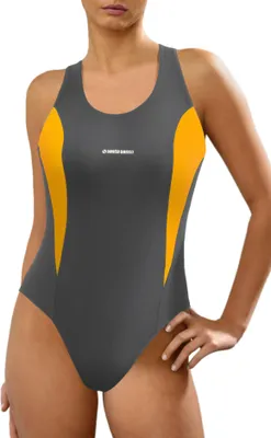 Produktbild von Sesto Senso Einteiliger Badeanzug für Damen – Blickdichter, sportlicher Schwimmanzug – Graphit, Größe M