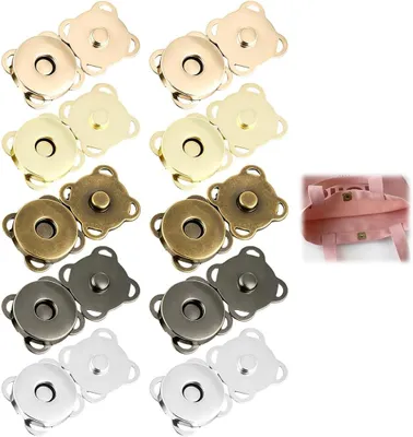 Zdjęcie produktu dla Metalowe zatrzaski, 10 sztuk, 14 mm, do szycia