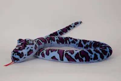 Produktbild von Plüschtier Schlange 250cm, blau lila, Kuscheltiere Stofftiere Schlangen Reptilien Kriechtiere