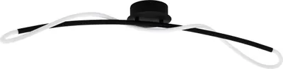Produktbild von EGLO LED Deckenleuchte Egidonella, Deckenlampe, Wohnzimmerlampe, Küchenlampe aus Stahl und Kunststoff, Flurlampe Decke in Schwarz, Weiß, L 90 cm
