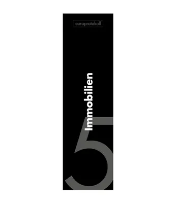 Produktbild von europrotokoll Rückenschild 'Immobilien' für DIN A4 Ordner, beschriftetes Einsteckschild im Format 53 x 186 mm, passend für 8 cm Ordner
