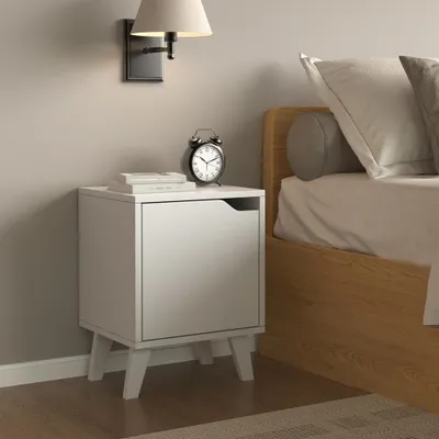 Image de Table de nuit Vicco Malu Blanc Lot de 2, Model 56399