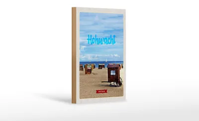 Produktbild von Holzschild Reise 12x18 cm Hochwacht Ostsee Küste Boote