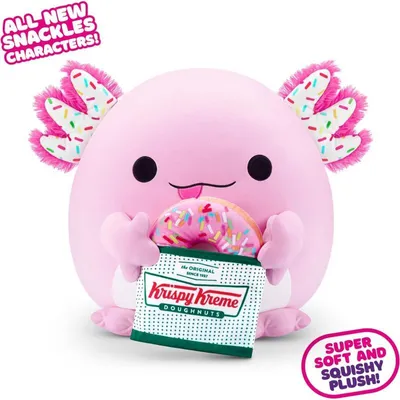 Image de Zuru Snackles Axolotl Krispy Kreme Snackle Peluche avec nourriture 41cm grand