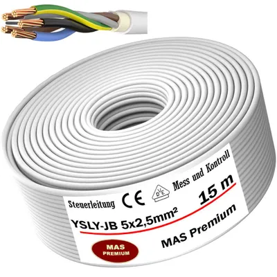 Produktbild von 15m YSLY-JB 5x2,5 Flexibles Ladekabel Steuerkabel Steuerleitung