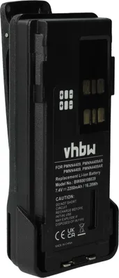Produktbild von vhbw Akku Ersatz für Motorola PMNN4544A, PMNN4544, PMNN4543, PMNN4543A für Funkgerät, Walkie Talkie (2200 mAh, 7,4 V, Li-Ion) + Gürtelclip