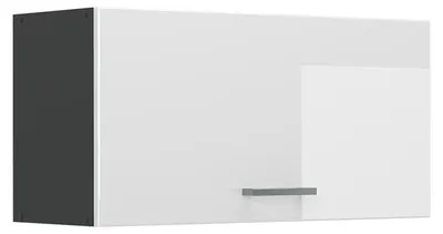Obrázok produktu pre Nástenná skrinka Vicco R-Line Biely vysoký lesk/antracitová 80 cm Plochý, Model 63124