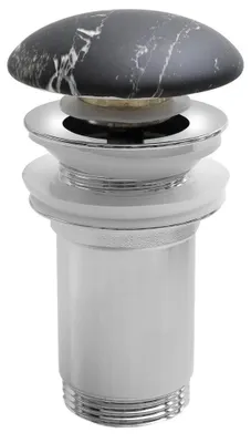 Productafbeelding van Sapho wastafelafvoer, 5/4 inch, klik-klak, keramische stop, geschikt voor wastafels van 10-50 mm, kleur: Carnico marmer
