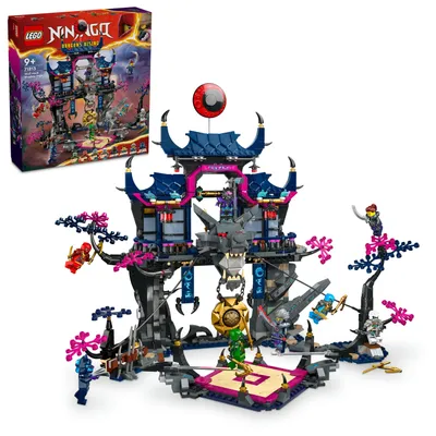 Zdjęcie produktu dla LEGO NINJAGO Dojo cienia Wilczej Maski, Zabawka Konstrukcyjna dla 9-latka i Starszych Dzieci, Zestaw z Minifigurkami: Kai, Lloyd, Nya i Zane, Prezent na Urodziny dla Chłopców i Dziewczynek, 71813