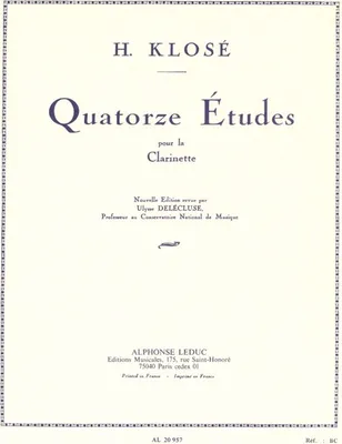 Produktbild von Alphonse Leduc Delecluse 14 Etüden für Klarinette