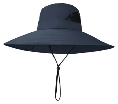Produktbild von Fischerhut aus atmungsaktivem Netzgewebe mit breiter Krempe, verstellbarer Passform, UV-Schutz, faltbarer Sonnenhut für Outdoor-Aktivitäten